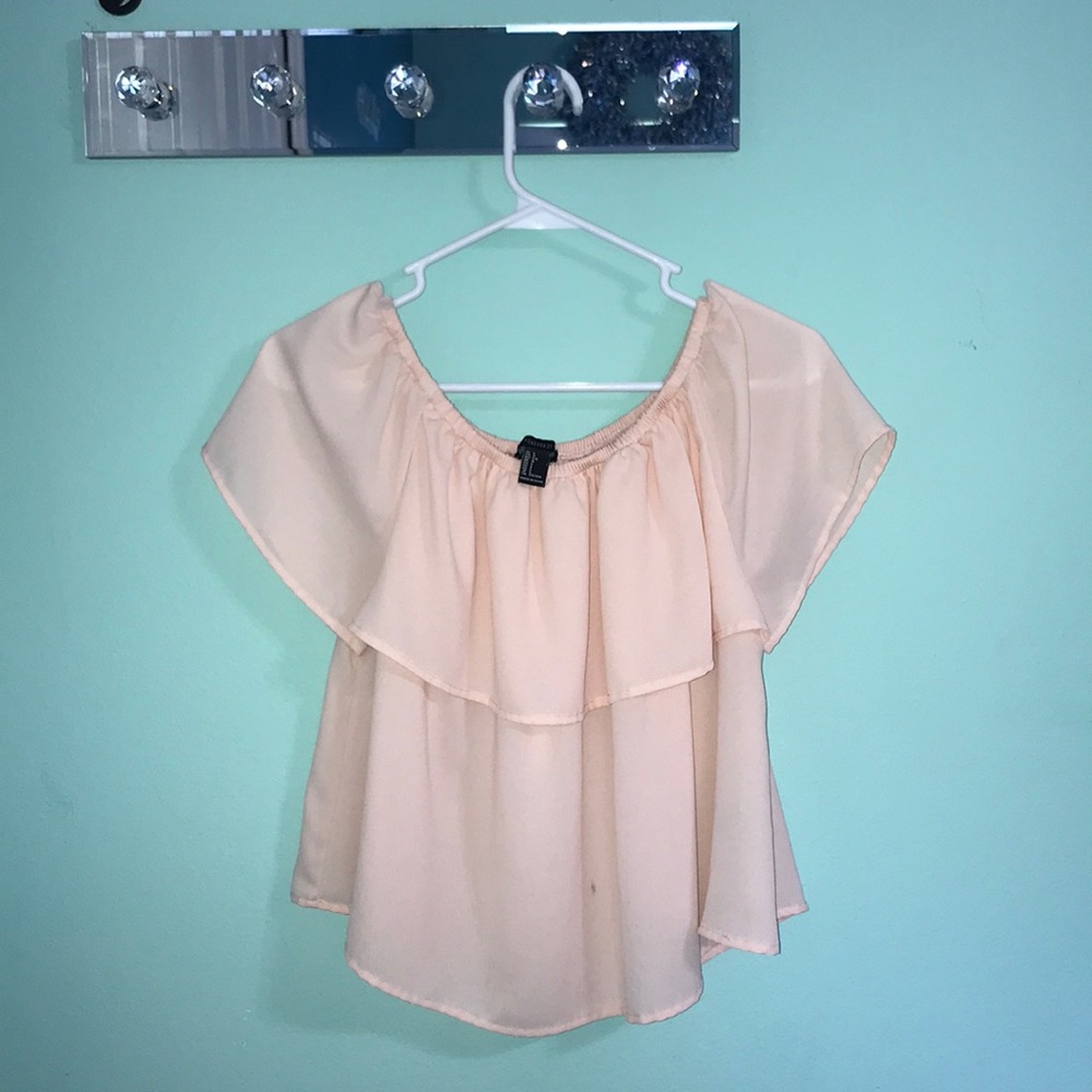 Light Pink Off The Shoulder Top